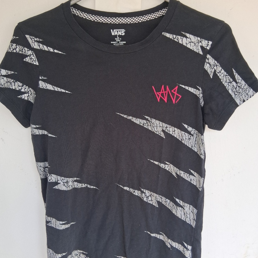 VANS Unisex Graphic T-Shirt VANS Logo GIRLS Size Medium